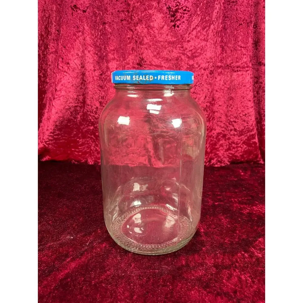 Vintage Glass Kitchen Storage Jar – Eggo Advertising Lid Mid Century Canister
